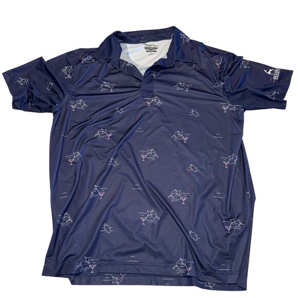 Straight Down Performance Short Sleeve Braemar Golf Polo Shirt Men's Large L - Picture 1 of 6